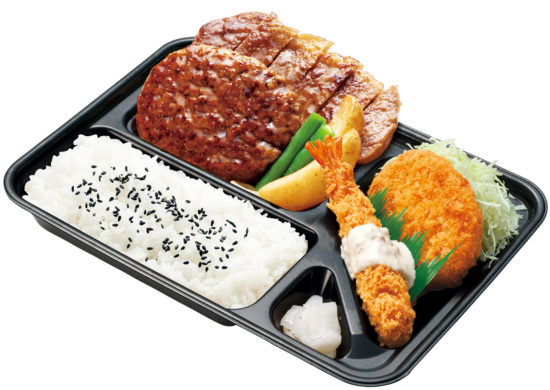 スペシャルサーロインステーキ&ハンバーグ弁当の画像