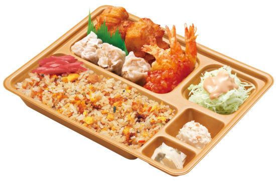 チャーハン入り中華弁当の画像
