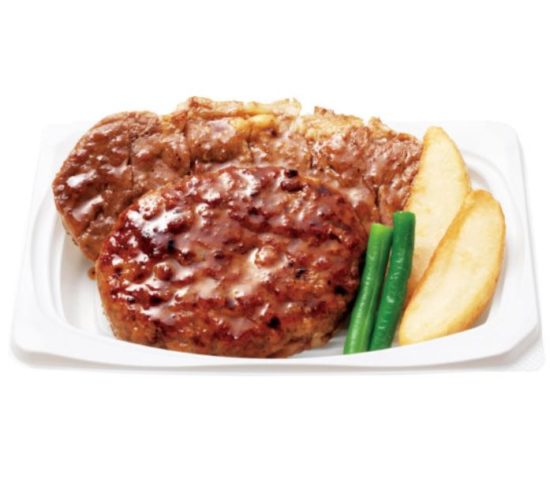 サーロインステーキ&ハンバーグおかずの画像